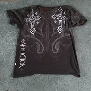 Afflication T shirt two shirts in one one t shirt